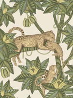 Satara Spring Green and Sand Linen Wallpaper WTG-242701 by Cole and Son Wallpaper for sale at Wallpapers To Go