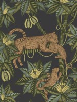 Satara Spring Green and Met Bronze/Charcoal Wallpaper WTG-242702 by Cole and Son Wallpaper for sale at Wallpapers To Go