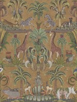 Afrika Kingdom Olv Grn Spring Green Metallic Brnze Wallpaper WTG-242711 by Cole and Son Wallpaper for sale at Wallpapers To Go