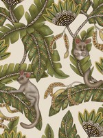 Bush Baby Spring Green and Marigold Stone Wallpaper WTG-242718 by Cole and Son Wallpaper for sale at Wallpapers To Go
