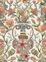 Protea Garden Olive Green and Tangerine White Wallpaper WTG-242729 by Cole and Son Wallpaper for sale at Wallpapers To Go