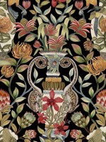 Protea Garden Olive and Rouge Black Wallpaper WTG-242730 by Cole and Son Wallpaper for sale at Wallpapers To Go
