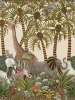 Letaba March Grasscloth Spring Green Ginger Cream Wallpaper WTG-242733 by Cole and Son Wallpaper for sale at Wallpapers To Go