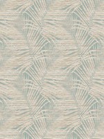 Shadow Palms Seamist Peel and Stick Wallpaper WTG-242824 by Tommy Bahama Wallpaper for sale at Wallpapers To Go
