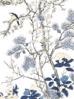 Katsura Blue and White Wallpaper WTG-243340 by Thibaut Wallpaper for sale at Wallpapers To Go