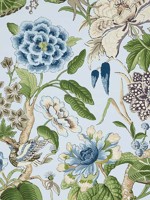 Hill Garden Spa Blue Wallpaper WTG-243352 by Thibaut Wallpaper for sale at Wallpapers To Go