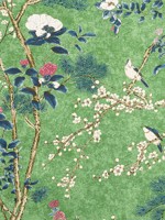 Katsura Emerald Fabric WTG-243399 by Thibaut Fabrics for sale at Wallpapers To Go