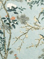 Katsura Mist Fabric WTG-243401 by Thibaut Fabrics for sale at Wallpapers To Go