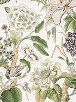 Hill Garden White and Green Fabric WTG-243404 by Thibaut Fabrics for sale at Wallpapers To Go