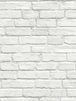Industrial Faux Brick Off White Prepasted Wallpaper WTG-244877 by Seabrook Wallpaper for sale at Wallpapers To Go