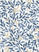 Willowberry Blue and White Peel and Stick Wallpaper WTG-245076 by Rifle Paper Co Wallpaper for sale at Wallpapers To Go
