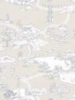 Kenrokuen Beige Wallpaper WTG-245987 by Scalamandre Wallpaper for sale at Wallpapers To Go