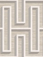 Henley Taupe Geometric Grasscloth Wallpaper WTG-246083 by Advantage Wallpaper for sale at Wallpapers To Go