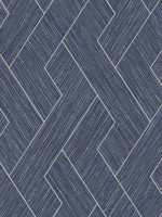 Ember Indigo Geometric Basketweave Wallpaper WTG-246089 by Advantage Wallpaper for sale at Wallpapers To Go