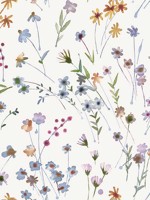 Heidi Peach Watercolor Florals Wallpaper WTG-246185 by Advantage Wallpaper for sale at Wallpapers To Go