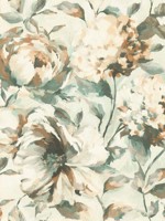 Attia Light Blue Floral Wallpaper WTG-246218 by Advantage Wallpaper for sale at Wallpapers To Go