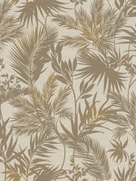 Saura Brown Frond Wallpaper WTG-246239 by Advantage Wallpaper for sale at Wallpapers To Go
