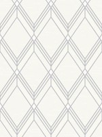 Brooklyn Diamond Metallic Silver Wallpaper WTG-246367 by Collins and Company Wallpaper for sale at Wallpapers To Go