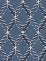 Brooklyn Diamond Blue Wallpaper WTG-246368 by Collins and Company Wallpaper for sale at Wallpapers To Go