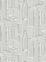 Manhattan Skyline Silver Sky Wallpaper WTG-246392 by Collins and Company Wallpaper for sale at Wallpapers To Go