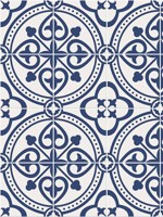 Villa Mar Tile Denim Blue Peel and Stick Wallpaper WTG-246600 by NextWall Wallpaper for sale at Wallpapers To Go
