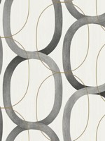 Black and Gold Interlock Peel and Stick Wallpaper WTG-246849 by Candice Olson Wallpaper for sale at Wallpapers To Go