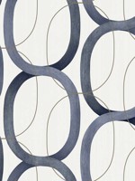 Navy Interlock Peel and Stick Wallpaper WTG-246850 by Candice Olson Wallpaper for sale at Wallpapers To Go