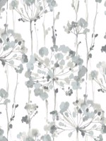 Sheer Blue and Grey Flourish Peel and Stick Wallpaper WTG-246858 by Candice Olson Wallpaper for sale at Wallpapers To Go