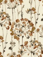 Burnt Orange Flourish Peel and Stick Wallpaper WTG-246859 by Candice Olson Wallpaper for sale at Wallpapers To Go