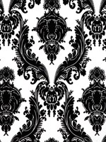 Heirloom Black and White Wallpaper WTG-246884 by Astek Wallpaper for sale at Wallpapers To Go