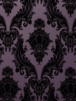 Heirloom Black and Purple Wallpaper WTG-246886 by Astek Wallpaper for sale at Wallpapers To Go