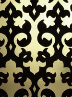 Grille Black and Gold Wallpaper WTG-246910 by Astek Wallpaper for sale at Wallpapers To Go
