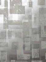 Retro Blocks White and Silver Wallpaper WTG-246931 by Astek Wallpaper for sale at Wallpapers To Go