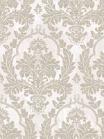 Damasco Platino Cream Brown Wallpaper WTG-247393 by Galerie Wallpaper for sale at Wallpapers To Go