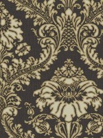 Damasco Superior Black Beige Wallpaper WTG-247402 by Galerie Wallpaper for sale at Wallpapers To Go