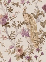 Pavone Platino Pink Beige Wallpaper WTG-247404 by Galerie Wallpaper for sale at Wallpapers To Go