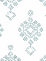 Province Medallion Seaglass Fabric WTG-247889 by Thibaut Fabrics for sale at Wallpapers To Go