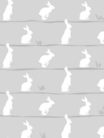 Bunny Trail Daydream Grey Peel and Stick Wallpaper WTG-249797 by NextWall Wallpaper for sale at Wallpapers To Go