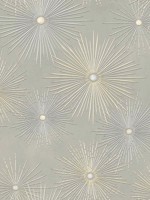 Starburst Geo Silversmoke Met Gold Peel and Stick Wallpaper WTG-249831 by NextWall Wallpaper for sale at Wallpapers To Go
