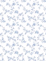 Delicate Floral Blues Wallpaper WTG-250502 by Galerie Wallpaper for sale at Wallpapers To Go