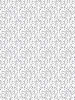 Ogee Floral Black Grey Wallpaper WTG-250533 by Galerie Wallpaper for sale at Wallpapers To Go