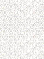 Ogee Floral Grey Yellow Wallpaper WTG-250536 by Galerie Wallpaper for sale at Wallpapers To Go