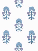 Tybee Bud Lavender and Blue Wallpaper WTG-250765 by Thibaut Wallpaper for sale at Wallpapers To Go