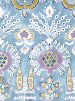 Mendoza Suzani French Blue and Lavender Wallpaper WTG-250779 by Thibaut Wallpaper for sale at Wallpapers To Go