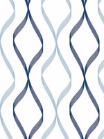 Ogee Ribbon Celtic Blue and Dewdrop Peel and Stick Wallpaper WTG-250879 by NextWall Wallpaper for sale at Wallpapers To Go