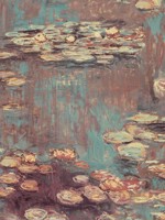 Lily Pond Rust and Deep Sea Peel and Stick Wallpaper WTG-250962 by NextWall Wallpaper for sale at Wallpapers To Go