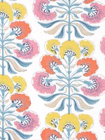 Tybee Tree Coral and Yellow Fabric WTG-253757 by Thibaut Fabrics for sale at Wallpapers To Go