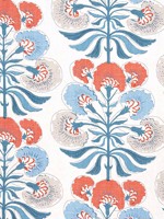 Tybee Tree French Blue and Coral Fabric WTG-253758 by Thibaut Fabrics for sale at Wallpapers To Go