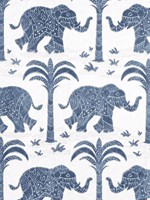 Elephant Velvet Navy Fabric WTG-253795 by Thibaut Fabrics for sale at Wallpapers To Go