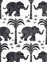 Elephant Velvet Black Fabric WTG-253797 by Thibaut Fabrics for sale at Wallpapers To Go